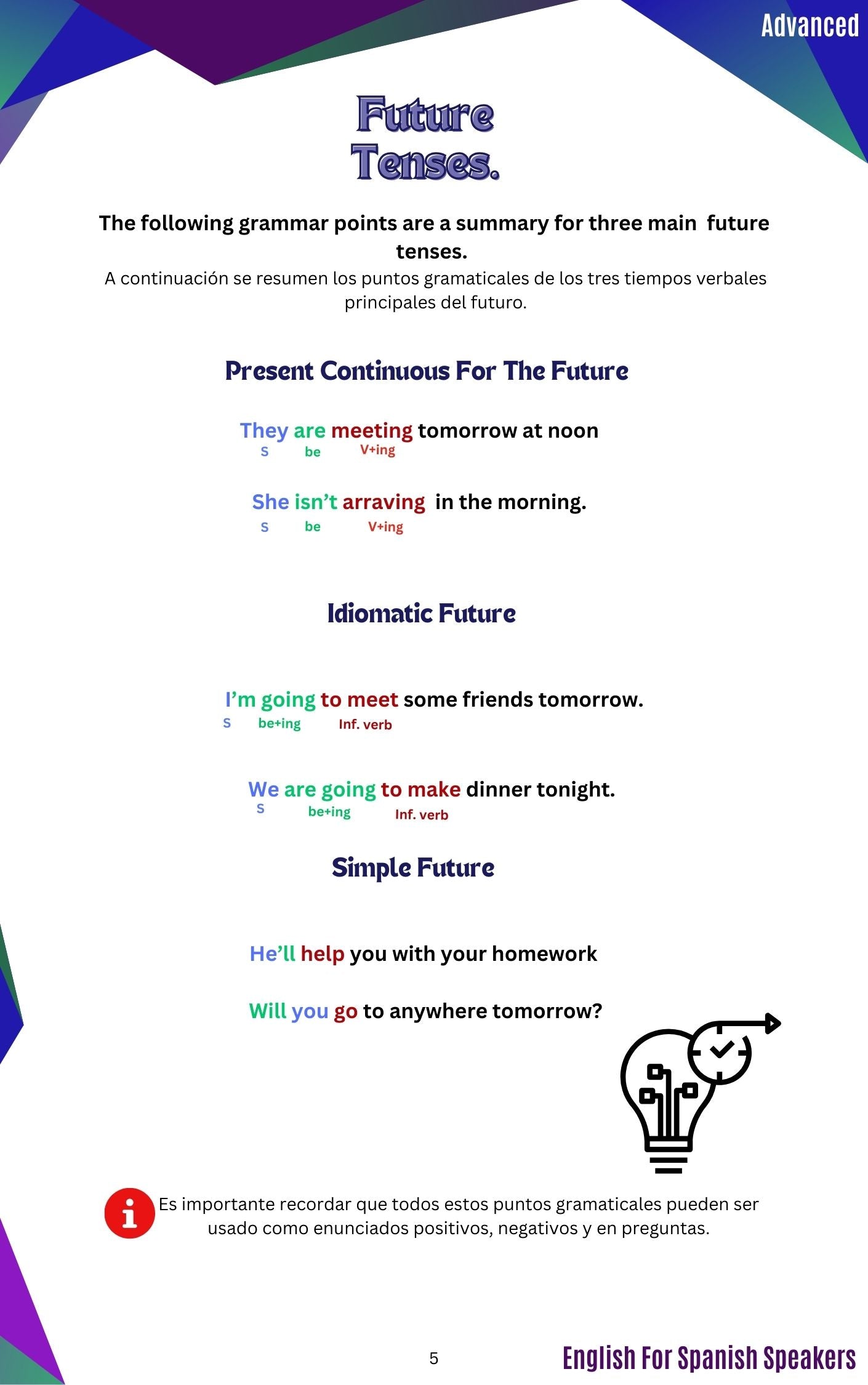 Spanish for Spanish Speaker 5 Advance