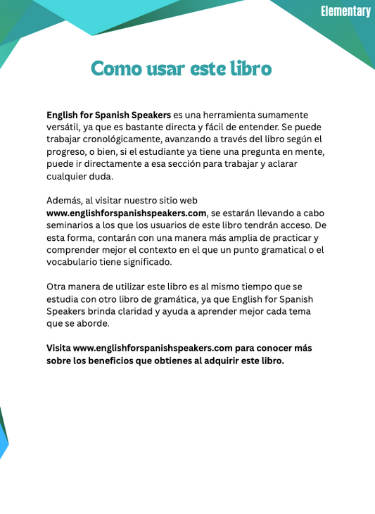 English for Spanish Speakers - Elementary 2