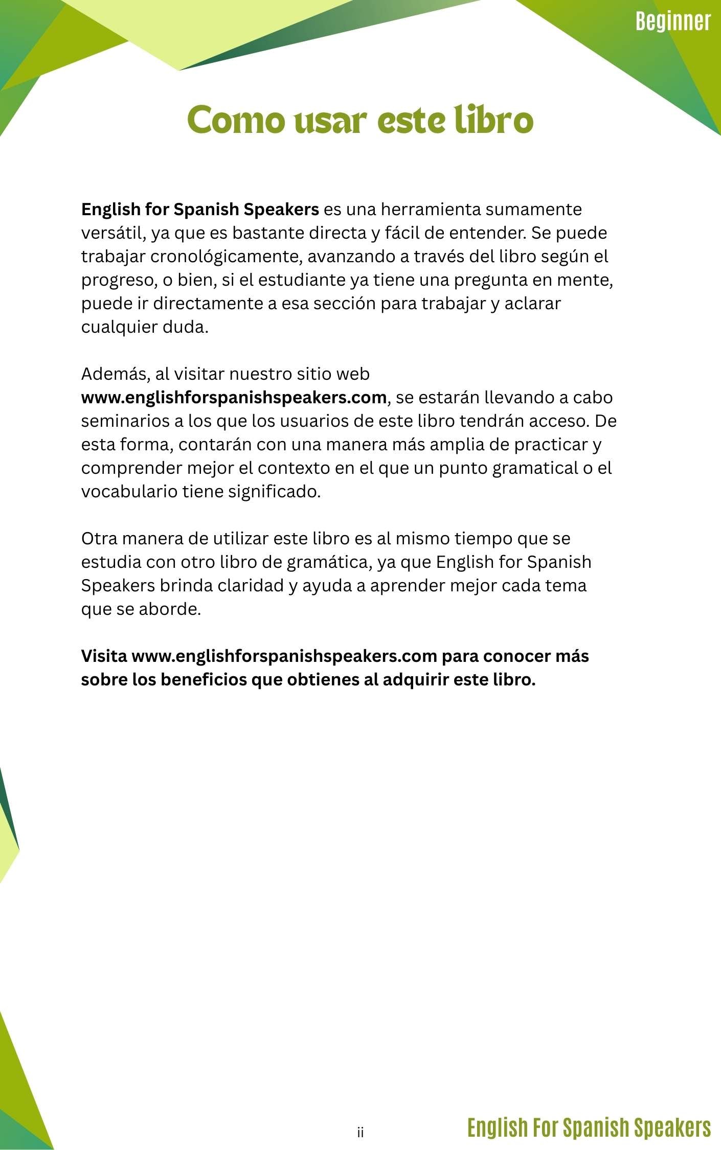 English for Spanish Speakers