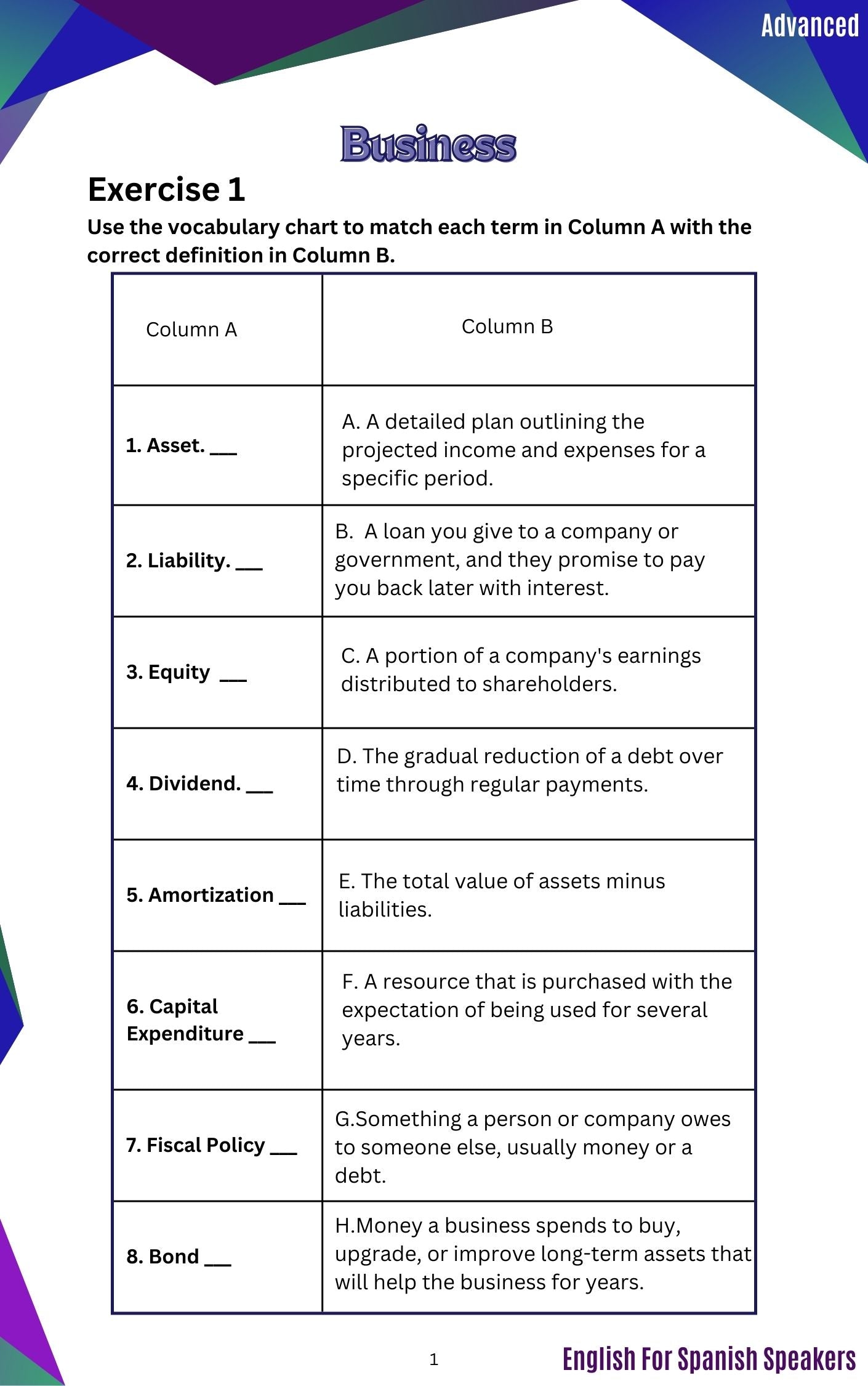 Spanish for Spanish Speaker 5 Advance